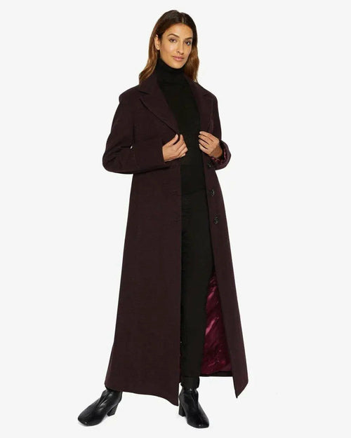 Slim Fit Wool Blend Longline Maxi Coat (1816) | Rose Eleusis