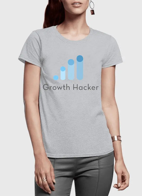 Growth Hacker Half Sleeves Women T-shirt – 100% Cotton, Super Soft Fit | Scorpius