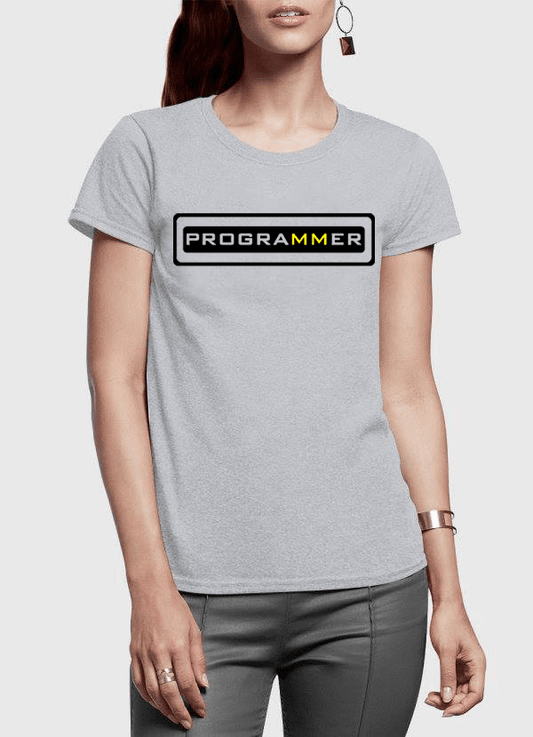 Programmer Half Sleeves Women T-shirt | Soft 100% Cotton Graphic Tee