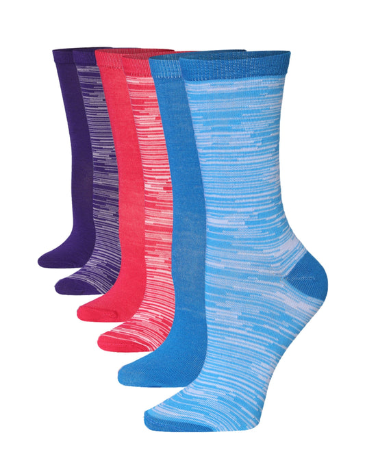Dye Pattern Dress Socks - 6 Pack