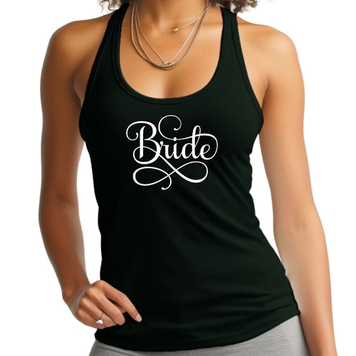 Womens Fitness Tank Top Graphic T-shirt - Bride Accessories | Wedding Unisex Tank | Grey Coco
