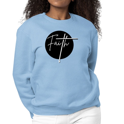 Womens Graphic Sweatshirt Faith Print | Grey Coco