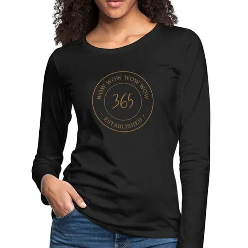 Womens Graphic Tee - Wow 356 Established Long Sleeve T-shirt | Grey Coco