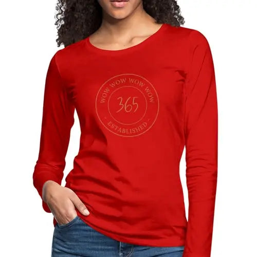 Womens Graphic Tee - Wow 356 Established Long Sleeve T-shirt | Grey Coco