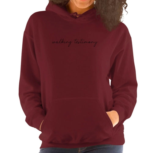 Womens Hoodie - Say it Soul - Walking Testimony Illustration - Black | Grey Coco