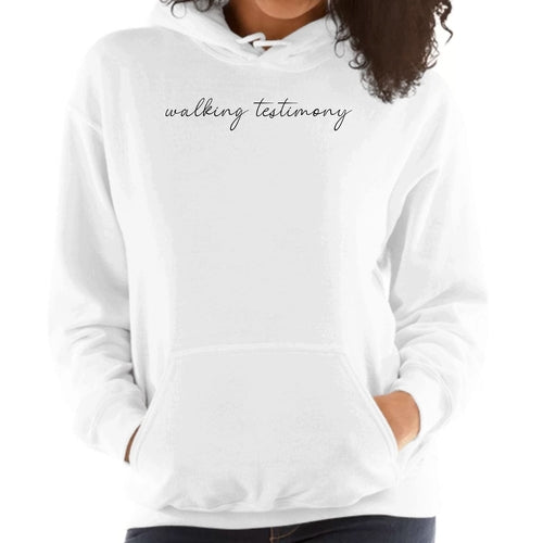 Womens Hoodie - Say it Soul - Walking Testimony Illustration - Black | Grey Coco