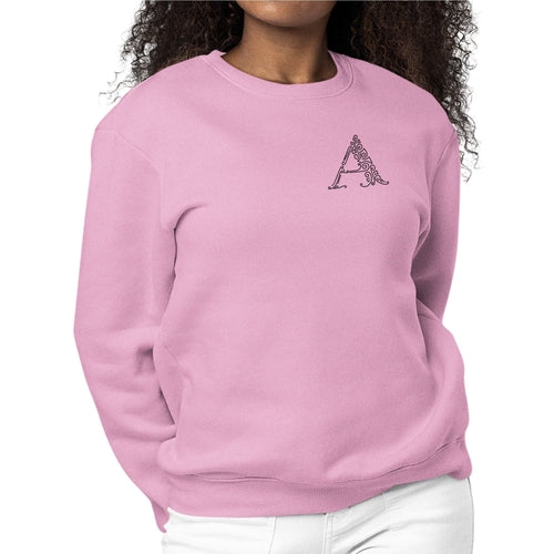 Womens Monogram Sweatshirt - a Initial | Grey Coco