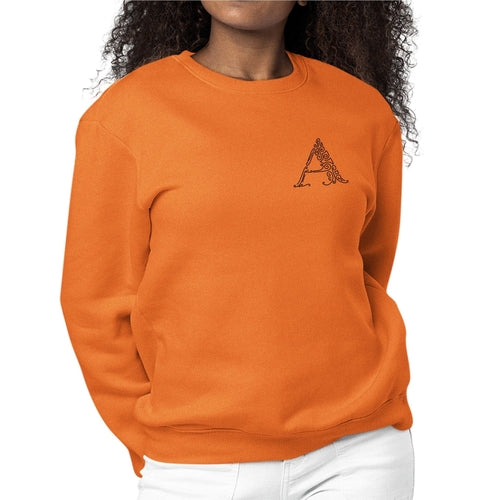 Womens Monogram Sweatshirt - a Initial | Grey Coco