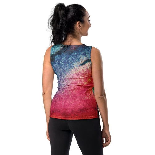 Womens Stretch Fit Tank Top – Multicolor Abstract Pattern | Lightweight & Breathable